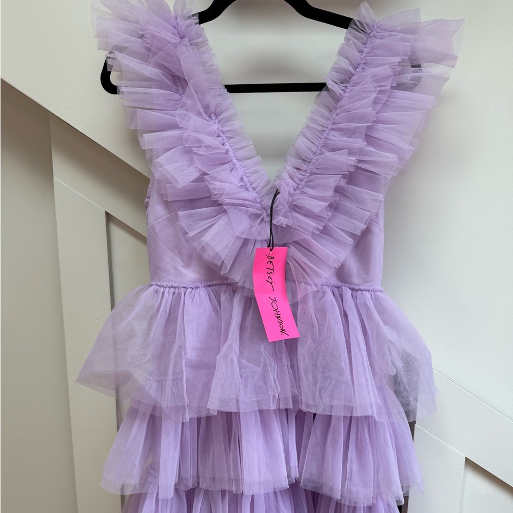 Betsey Johnson Tiered Tulle Dress - M - Lavender